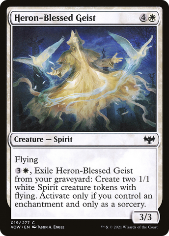 Heron-Blessed Geist (VOW-019)  - Innistrad: Crimson Vow