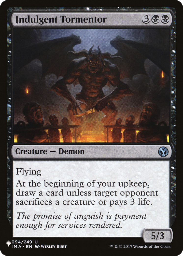 Indulgent Tormentor (LIST-IMA-94)  - The List
