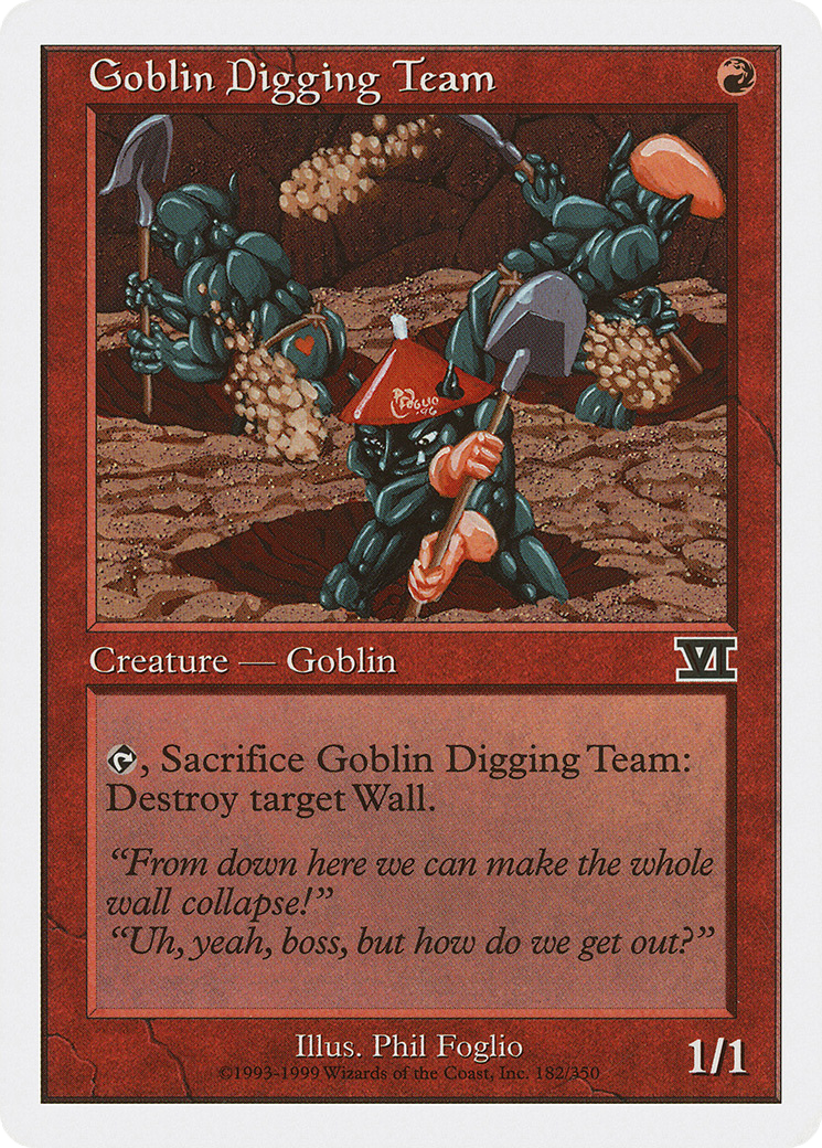 Goblin Digging Team (6ED-182)  - Classic Sixth Edition