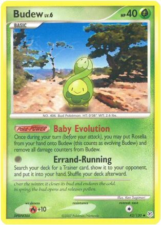 Budew 043/130  - Reverse Holofoil Diamond and Pearl - Uncommon