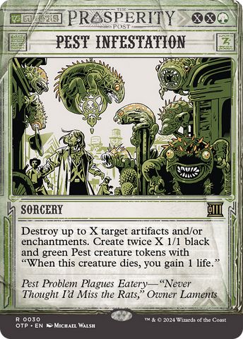 Pest Infestation (OTP-030)  Foil - Breaking News: (Showcase) (Borderless)