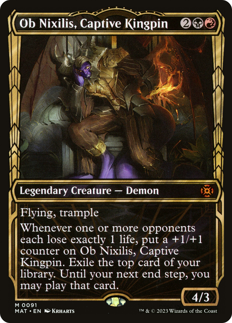Ob Nixilis, Captive Kingpin (Showcase) (MAT-091)  - March of the Machine: The Aftermath: (Showcase)