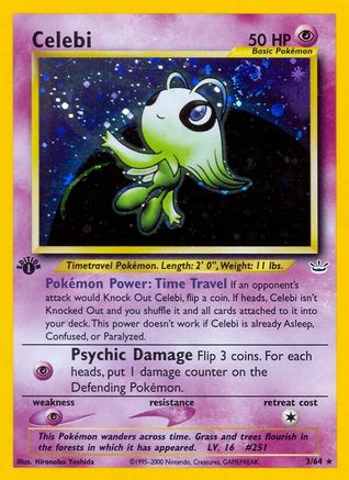 Celebi (3) 003/64  - Unlimited Holofoil Neo Revelation - Holo Rare