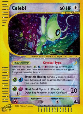 Celebi 145  - Reverse Holofoil Skyridge - Secret Rare