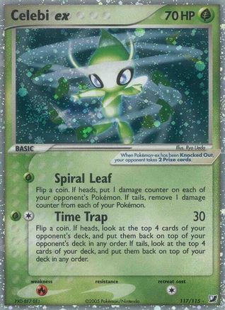 Celebi ex 117  - Holofoil Unseen Forces - Secret Rare