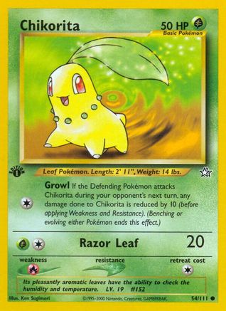 Chikorita (54) 054/111  - Unlimited Neo Genesis - Common