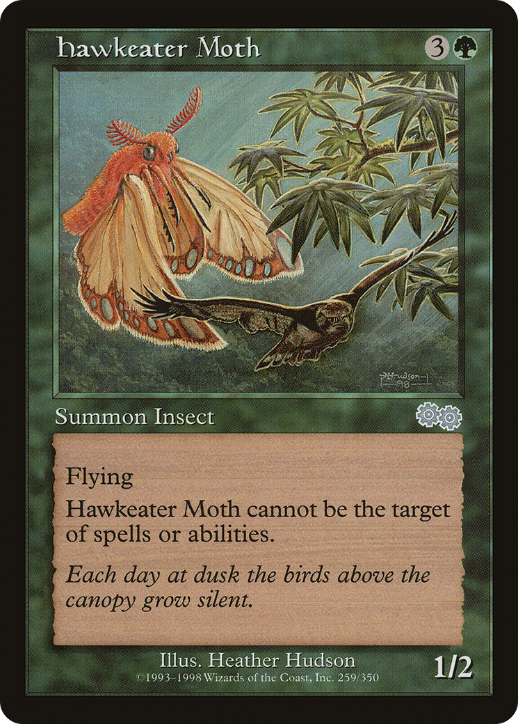 Hawkeater Moth (USG-259)  - Urza's Saga