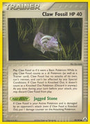 Claw Fossil 078  - Reverse Holofoil Legend Maker - Common