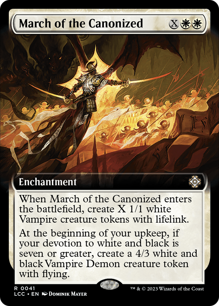 March of the Canonized (Extended Art) (LCC-041)  - The Lost Caverns of Ixalan Commander: (Extended Art)