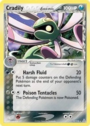 Cradily (Delta Species) 002  - Reverse Holofoil Holon Phantoms - Holo Rare