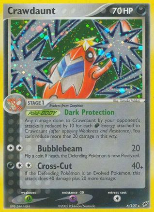 Crawdaunt 006  - Reverse Holofoil Deoxys - Holo Rare