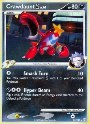 Crawdaunt G 023  - Reverse Holofoil Supreme Victors - Rare