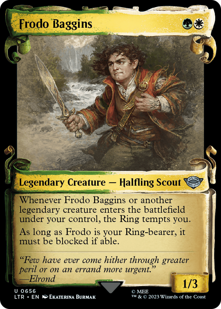 Frodo Baggins (Showcase Scrolls) (LTR-656) - The Lord of the Rings: Tales of Middle-earth: (Showcase) Foil