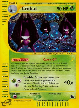 Crobat (H5) 0H5  - Holofoil Skyridge - Holo Rare