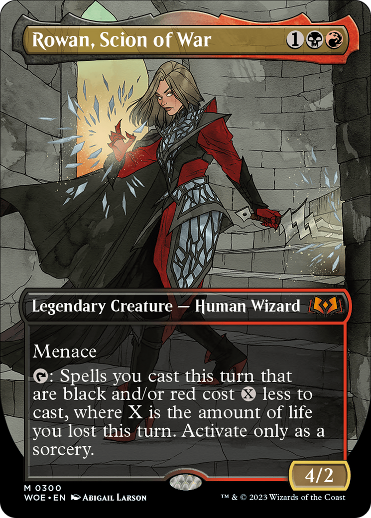 Rowan, Scion of War (Borderless) (WOE-300)  - Wilds of Eldraine