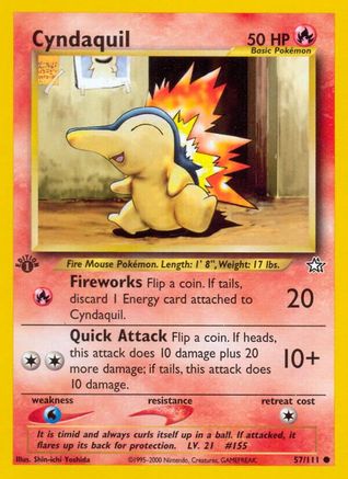 Cyndaquil (57) 057/111  - Unlimited Neo Genesis - Common