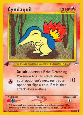 Cyndaquil 061/105  - 1st Edition Neo Destiny - Common