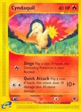 Cyndaquil (104) 104/165  - Reverse Holofoil Expedition - Common