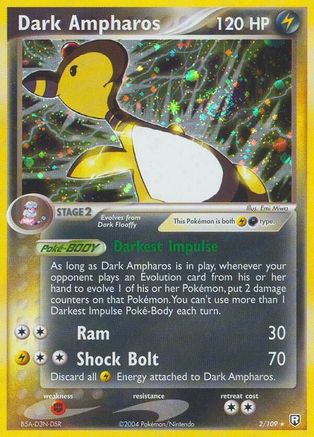 Dark Ampharos 002  - Holofoil Team Rocket Returns - Holo Rare