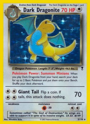 Dark Dragonite 005  - Reverse Holofoil Legendary Collection - Holo Rare