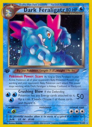 Dark Feraligatr 005  - 1st Edition Holofoil Neo Destiny - Holo Rare