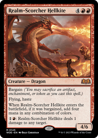Realm-Scorcher Hellkite (WOE-145)  - Wilds of Eldraine