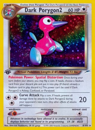 Dark Porygon2 008  - Unlimited Holofoil Neo Destiny - Holo Rare