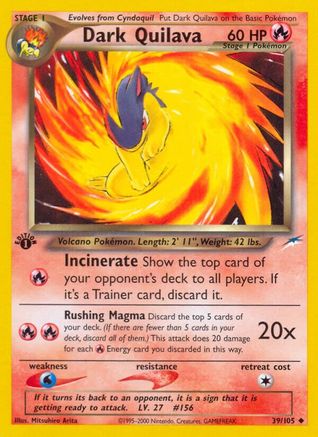 Dark Quilava 039/105  - Unlimited Neo Destiny - Uncommon