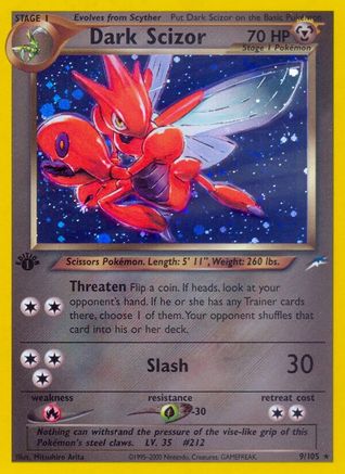 Dark Scizor 009  - 1st Edition Holofoil Neo Destiny - Holo Rare
