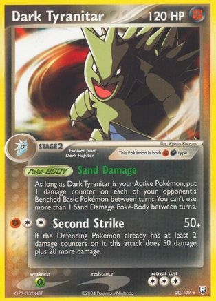 Dark Tyranitar 020/109  - Reverse Holofoil Team Rocket Returns - Rare