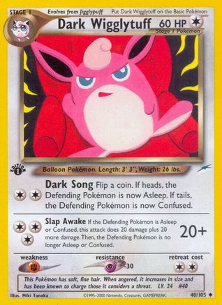 Dark Wigglytuff 040/105  - 1st Edition Neo Destiny - Uncommon