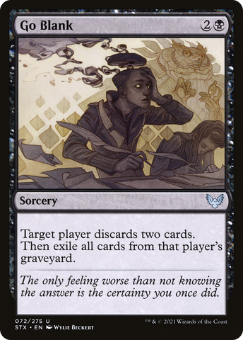Go Blank (STX-072)  Foil - Strixhaven: School of Mages