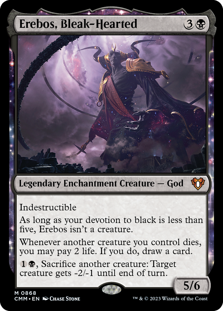 Erebos, Bleak-Hearted (CMM-868)  - Commander Masters: (enchantment)