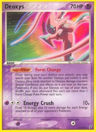 Deoxys (Attack Forme) 017  - Reverse Holofoil Deoxys - Rare