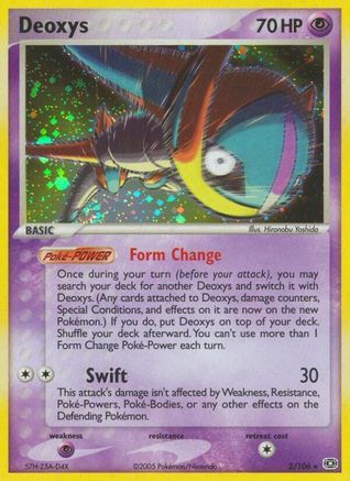 Deoxys (Speed Forme) 002  - Reverse Holofoil Emerald - Holo Rare
