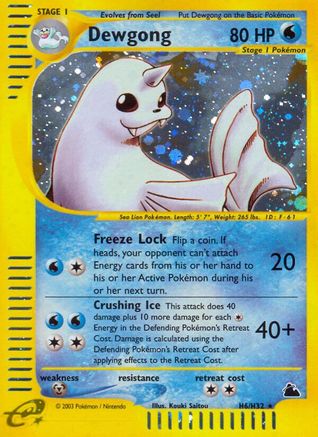 Dewgong (H6) 0H6  - Holofoil Skyridge - Holo Rare