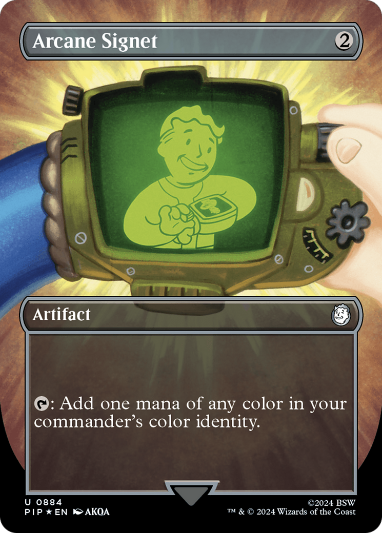 Arcane Signet (Borderless) (Surge Foil) (PIP-884)  Foil - Fallout