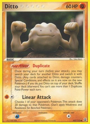 Ditto (Geodude) 062/113  - Reverse Holofoil Delta Species - Common