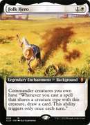 Folk Hero (Extended Art) (CLB-608) - Commander Legends: Battle for Baldur's Gate: (Extended Art) Foil