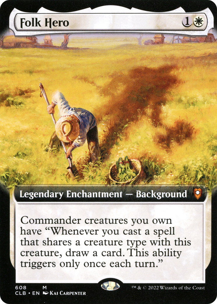 Folk Hero (Extended Art) (CLB-608)  - Commander Legends: Battle for Baldur's Gate: (Extended Art)