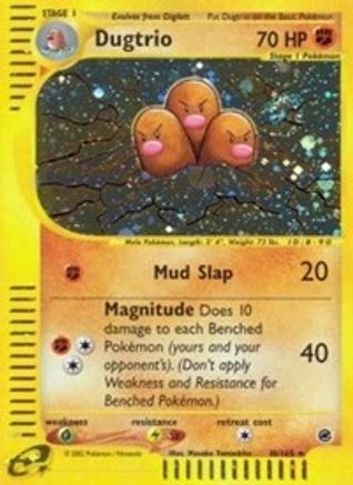 Dugtrio (10) 010  - Reverse Holofoil Expedition - Holo Rare
