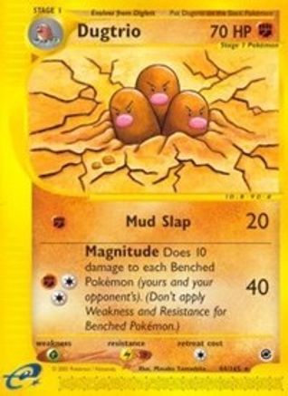 Dugtrio (44) 044  - Reverse Holofoil Expedition - Rare