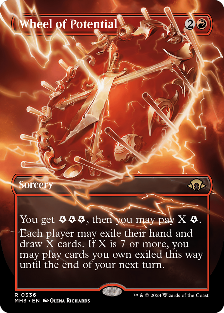 Wheel of Potential (Borderless) (MH3-336) - Modern Horizons 3 (Borderless)