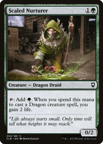 Scaled Nurturer (CLB-252)  Foil - Commander Legends: Battle for Baldur's Gate