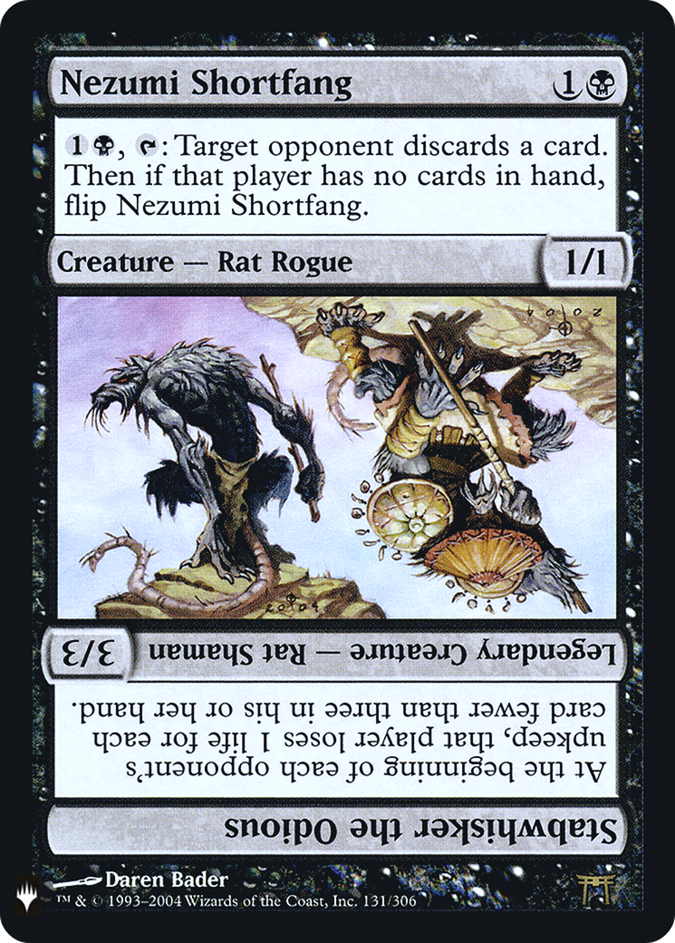 Nezumi Shortfang // Stabwhisker the Odious (LIST-131)  Foil - The List
