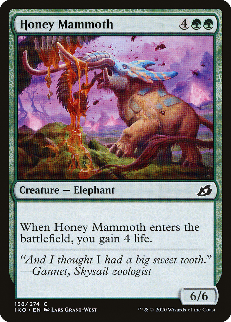 Honey Mammoth (IKO-158)  Foil - Ikoria: Lair of Behemoths