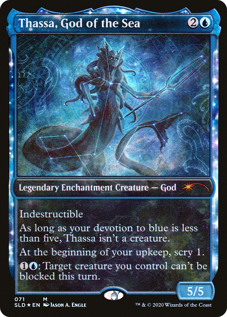 Thassa, God of the Sea (SLD-071)  Foil - Secret Lair Drop: (enchantment, Showcase)