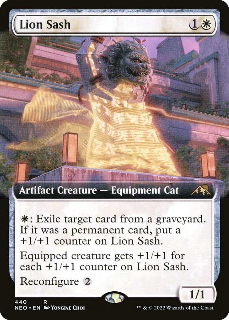 Lion Sash (Extended Art) (NEO-440) - Kamigawa: Neon Dynasty: (Extended Art) Foil