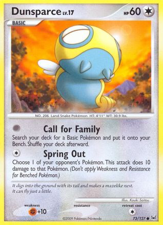 Dunsparce 073  - Reverse Holofoil Platinum - Common