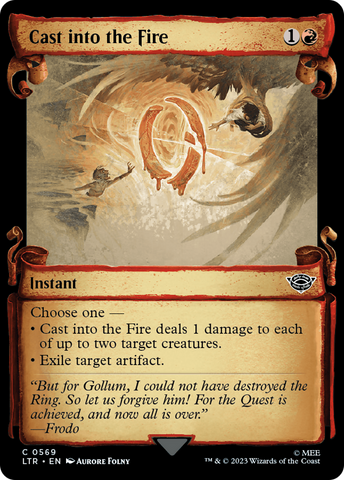 Cast into the Fire (Showcase Scrolls) (LTR-569)  Foil - The Lord of the Rings: Tales of Middle-earth: (Showcase)